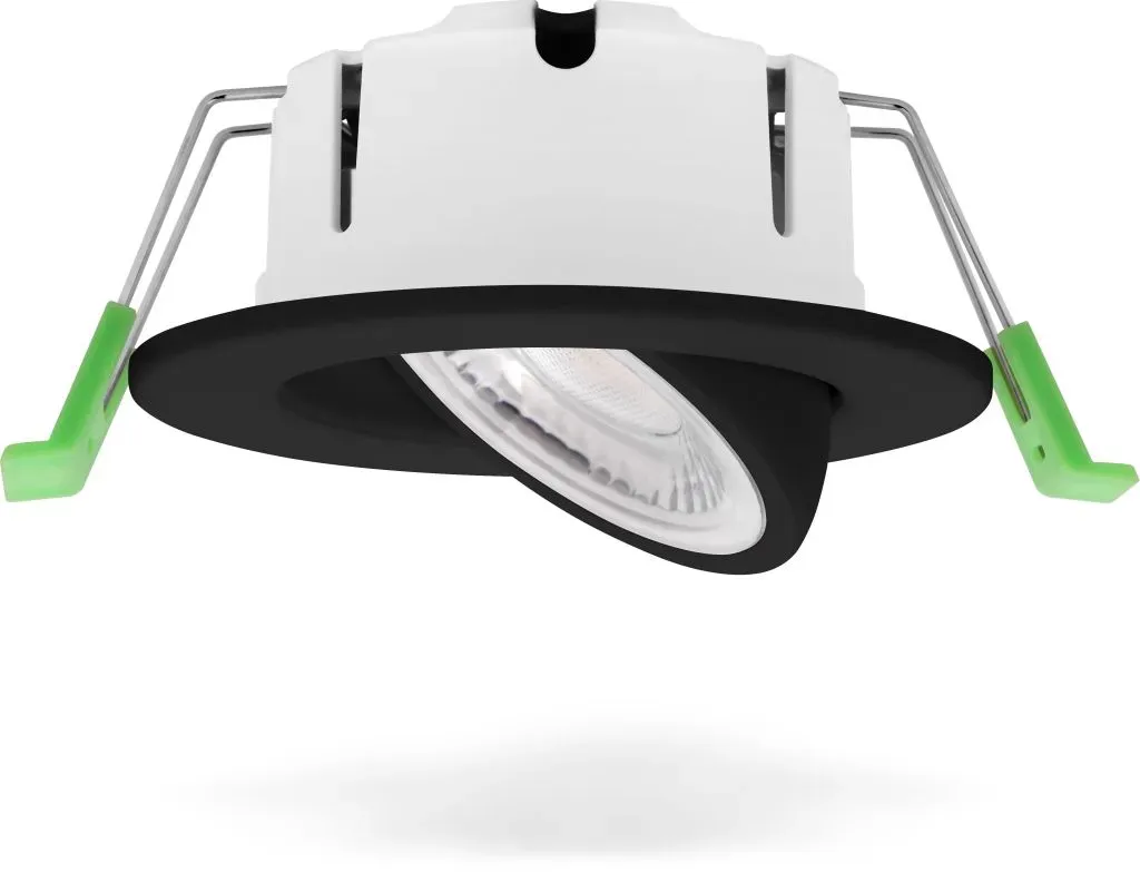 Synergy 21 LED Deckeneinbauspot Phos schwenkbar rund schwarz CCT switchable – Bild 3