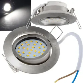 LED-Einbauleuchte “Flat-32” neutralweiß 80x32mm, 5W, 590lm, Edelstahl gebürstet LED-Einbauleuchte “Flat-32” neutralweiß 80x32mm, 5W, 590lm, Edelstahl gebürstet