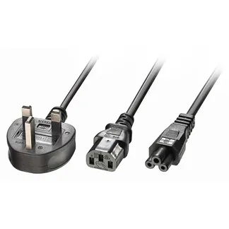 Lindy 30374 Stromkabel Schwarz 2,5 m Netzstecker Typ G C13 coupler + C5 coupler Lindy 30374 Stromkabel Schwarz 2,5 m Netzstecker Typ G C13 coupler + C5 coupler