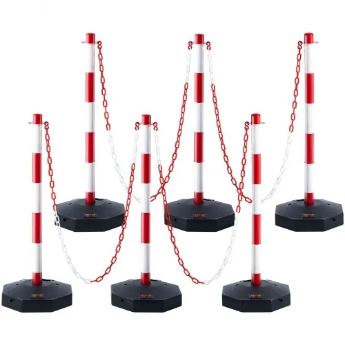 VEVOR Verkehrshütchen Verkehr Absperrpfosten 6 Stk. 285 x 285 mm Warnkegel Verkehrsleitkegel Warnleitkegel mit Kett, Leitpfostenkegel Straßensperrpfosten Rot & Weiß Wasser- und Sandeinspritzung VEVOR Verkehrshütchen Verkehr Absperrpfosten 6 Stk. 285 x 285 mm Warnkegel Verkehrsleitkegel Warnleitkegel mit Kett, Leitpfostenkegel Straßensperrpfosten Rot & Weiß Wasser- und Sandeinspritzung