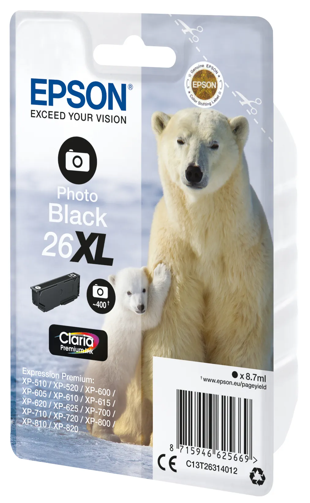Epson Polar bear Singlepack Photo Black 26XL Claria Premium Ink – Bild 2