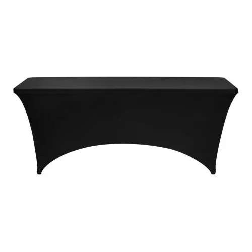 VEVOR 3 x Stretch Spandex Tischdecke Tischwäsche (rechteckig) geeignet für 1829 mm Tische, waschbarer knitterfreier Tischdeckenschutz, Tischtuch für Partys Hochzeiten Bankette Festivals, Schwarz – Bild 9