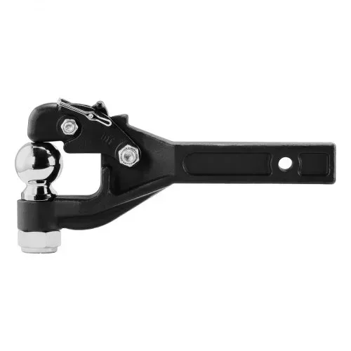 VEVOR Anhängerkupplung 9 T, für 50,8 mm Anhängekupplungshaken, Kombination 2-5/16-Zoll-Anhängerkupplungskugel, passend für 63,5 bis 76,2 mm Lünettenring, 397 mm Länge, schwarze Pulverbeschichtung – Bild 10
