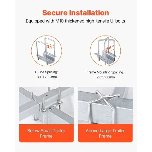 VEVOR L-Form 1,1 m Anhängerpfahl Bootsanhänger Anleitung Kurbelstütze Bootsführung, 30 cm Einstellbare Breite Boat Trailer Guide-on, Ersatzteile und Zubehör für Skiboot Fischerboot Segelbootanhänger – Bild 2
