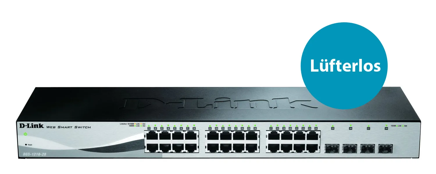 D-Link DGS-1210-28 Managed L2/L2+ 1U Schwarz – Bild 3