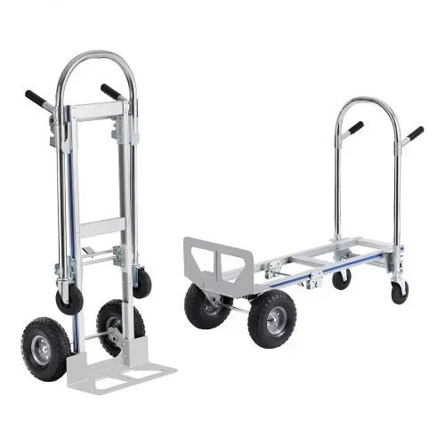 VEVOR 2-in-1 Sackkarre Klappbar 0,686kg Tragfähigkeit Transportkarre Aluminiumlegierung & Kohlenstoffstahl Sackkarre ⇋ Plattformwagen Trolley für Lade- & Transportaufgaben im Innen- & Außenbereich – Bild 8