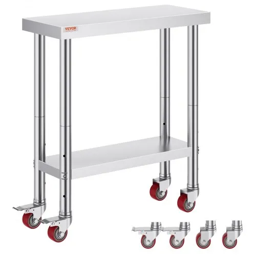 VEVOR Arbeitstisch 762 x 304,8 x 863,6 mm Edelstahl Catering Arbeitstisch etwas 100kg für Belastbarkeit Lebensmittel Zubereitungstisch Gewerbliche Arbeitstisch für Küche Bar Restaurantar 4 verstellbare Füße VEVOR Arbeitstisch 762 x 304,8 x 863,6 mm Edelstahl Catering Arbeitstisch etwas 100kg für Belastbarkeit Lebensmittel Zubereitungstisch Gewerbliche Arbeitstisch für Küche Bar Restaurantar 4 verstellbare Füße