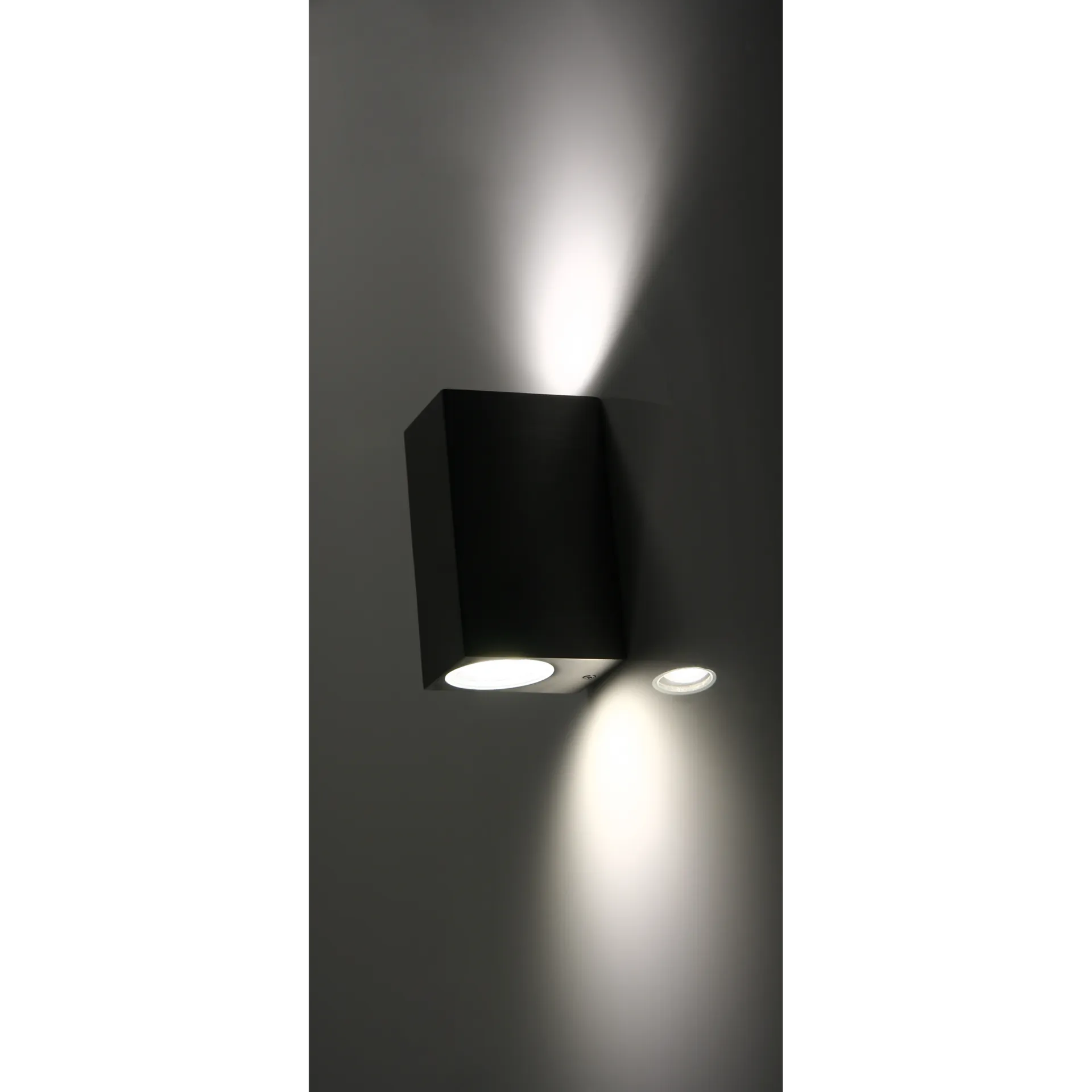 Wandleuchte McShine ''Square-E'' Edelstahl-Optik, IP44, 2x GU10, Aluminium Gehäuse – Bild 3