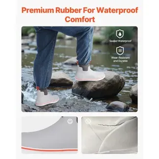 VEVOR Knöchelstiefel, Regenstiefel, Gummi-Arbeitsschuhe für den Außenbereich, Schutzschuhe, isolierte Schlammstiefel, ideal zum Wandern, Angeln, Jagen oder für die Gartenarbeit, Größe 12 US VEVOR Knöchelstiefel, Regenstiefel, Gummi-Arbeitsschuhe für den Außenbereich, Schutzschuhe, isolierte Schlammstiefel, ideal zum Wandern, Angeln, Jagen oder für die Gartenarbeit, Größe 12 US