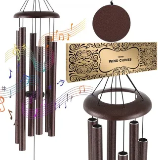 VEVOR Windspiel für draußen, 45 Zoll, Windspiel mit tiefem Ton und 6 Röhren, einzigartiges großes Gedenk-Windspiel zum Jahrestag, tolle Außendekoration für Ihre Terrasse, Veranda, Ihren Garten und Hinterhof, Bronze VEVOR Windspiel für draußen, 45 Zoll, Windspiel mit tiefem Ton und 6 Röhren, einzigartiges großes Gedenk-Windspiel zum Jahrestag, tolle Außendekoration für Ihre Terrasse, Veranda, Ihren Garten und Hinterhof, Bronze