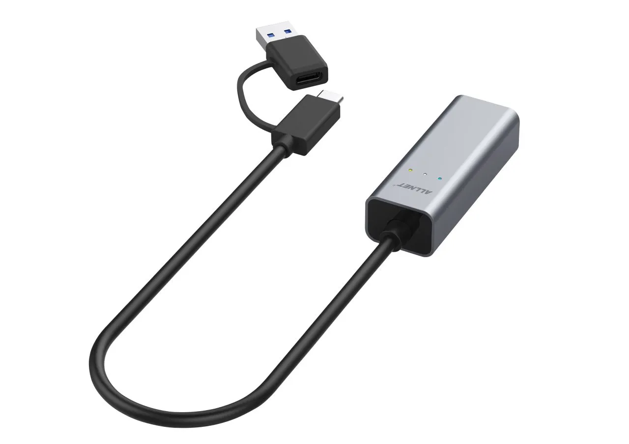 ALLNET USB 3.0 Typ-C&A Ethernet Adapter 2.5 Multi-Gigabit LAN ALL-NC-2.5G-USBC/A *ALLTRAVEL* – Bild 2