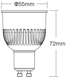MiBoxer FUT106ZR LED Retrofit GU10 6W RGB-WW (RGB-CCT) Spot – Bild 4