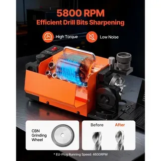 VEVOR Bohrerschleifgerät MR-13A, 3-15 mm, mit 95°-135° einstellbarem Spitzenwinkel, 4600 U/min Hochgeschwindigkeits-Nachschärfmaschine mit 13 Spannzangen & CBN-Schleifscheibe für Werkstätten & Garagen VEVOR Bohrerschleifgerät MR-13A, 3-15 mm, mit 95°-135° einstellbarem Spitzenwinkel, 4600 U/min Hochgeschwindigkeits-Nachschärfmaschine mit 13 Spannzangen & CBN-Schleifscheibe für Werkstätten & Garagen