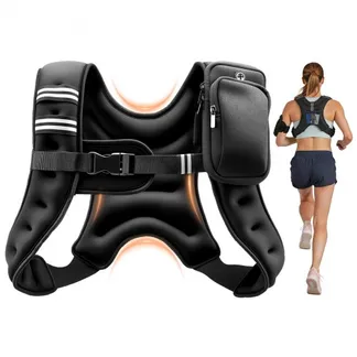 VEVOR Gewichtsweste 4,67 kg Trainingsweste mit Reflektorstreifen, Verstellbarer Schnalle & Praktischen Aufbewahrungstaschen, Fitnessweste für Krafttraining, Laufen, Joggen, Fitness & Muskelaufbau VEVOR Gewichtsweste 4,67 kg Trainingsweste mit Reflektorstreifen, Verstellbarer Schnalle & Praktischen Aufbewahrungstaschen, Fitnessweste für Krafttraining, Laufen, Joggen, Fitness & Muskelaufbau