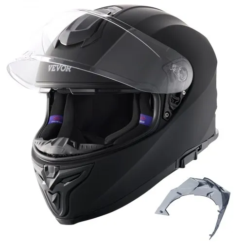 VEVOR Motorradhelm, Integralhelm, Smart Street ABS & High Density Helm mit Wechselglas, ECE-geprüfter bequemer Motocross-Helm, passend für Jugendliche & Erwachsene VEVOR Motorradhelm, Integralhelm, Smart Street ABS & High Density Helm mit Wechselglas, ECE-geprüfter bequemer Motocross-Helm, passend für Jugendliche & Erwachsene