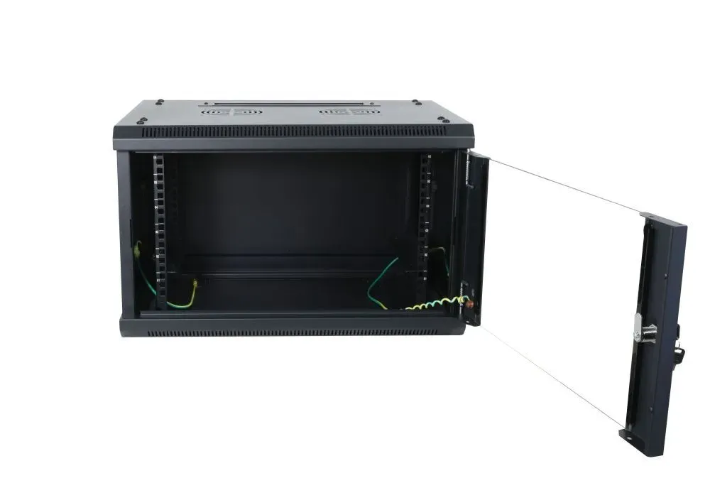 ALLNET 19"Wandgehäuse, 9HE, 1-teilig, T450mm, Schwarz, zerlegt(Flat Pack), SMA-Serie, – Bild 3