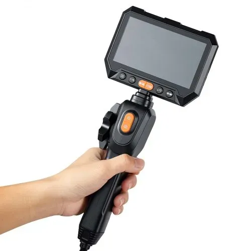 VEVOR Drehbare Endoskopkamera mit Licht, Inspektionskamera mit Zwei-Wege beweglichem Kopf, IP67 Wasserdichte Rohrkamera mit 5 Zoll Display 1,5 m Kabel 5000mAh Akku, 3,9 mm Boreskopkamera für Auto Haus – Bild 10
