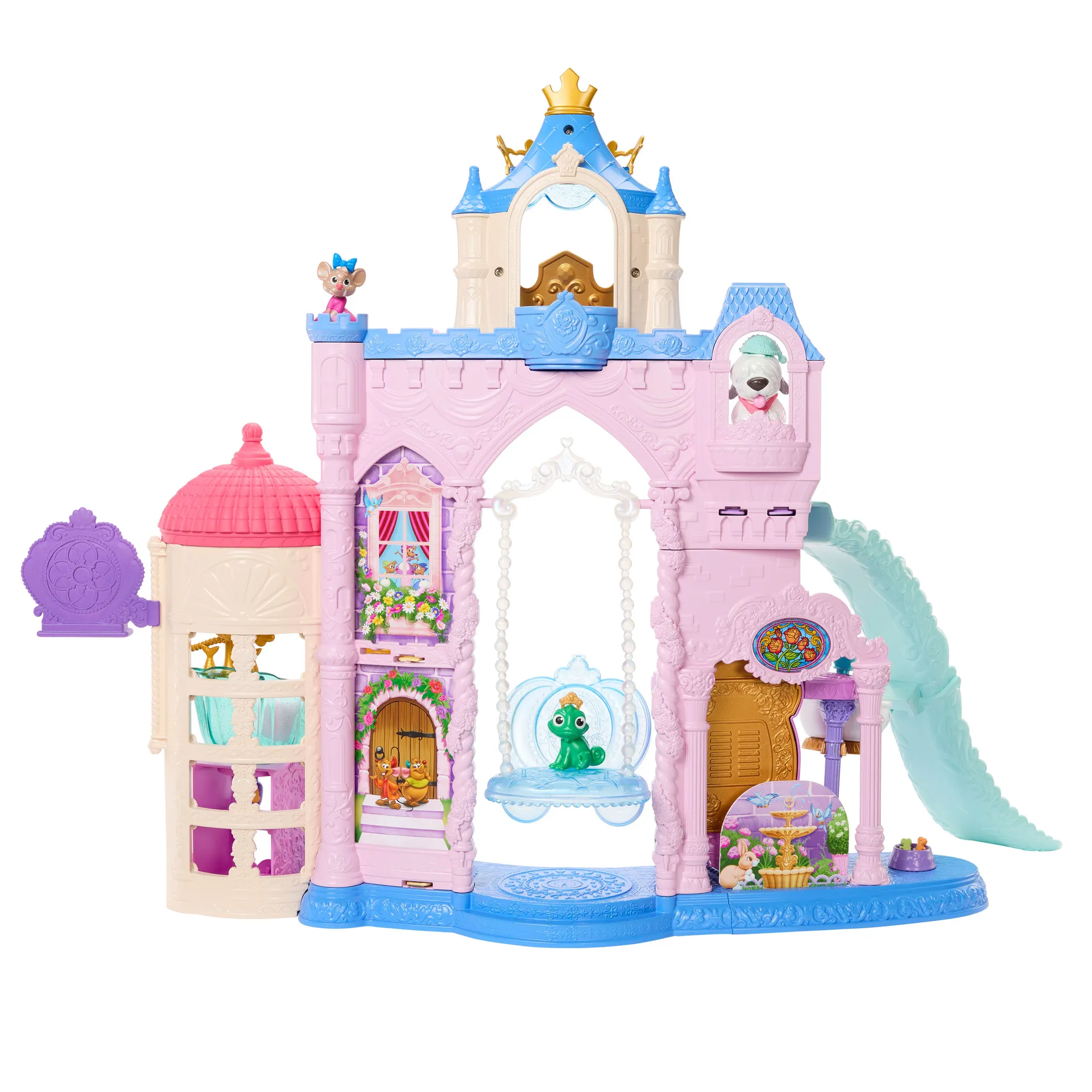 Disney Princess Haustierpalast-Spielset mit 7 Spielbereichen, 3 Tierfreunden und über 20 Möbeln und Zubehörteilen Disney Princess Haustierpalast-Spielset mit 7 Spielbereichen, 3 Tierfreunden und über 20 Möbeln und Zubehörteilen