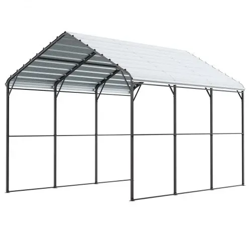 VEVOR Zeltgarage 3x4,5x3,15 m, Garagenzelt, Carport mit verzinktem Stahlrahmen & Dach, Autozelt mit abnehmbaren Seitenwänden, Mehrzweck-Autounterstand für Pickup, Boot, Auto & Traktoren – Bild 8