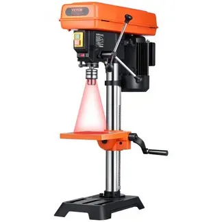 VEVOR 254 mm Tischbohrmaschine, 550 W Induktionsmotor, Säulenbohrmaschine mit 550-2500U/min einstellbarer Geschwindigkeit, 0–45° neigbarer Arbeitstisch, Röntgenpositionierung, für Holzmetall VEVOR 254 mm Tischbohrmaschine, 550 W Induktionsmotor, Säulenbohrmaschine mit 550-2500U/min einstellbarer Geschwindigkeit, 0–45° neigbarer Arbeitstisch, Röntgenpositionierung, für Holzmetall