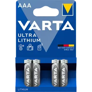 Micro-Batterie VARTA “Professional“, Lithium, Typ AAA/FR03, 4er-Blister Micro-Batterie VARTA “Professional“, Lithium, Typ AAA/FR03, 4er-Blister