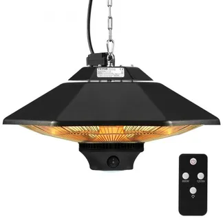 VEVOR Deckenheizstrahler, 2000 W, Fernbedienung, Wärmestrahler für draußen/drinnen, IP34-geschützter Heizstrahler mit Zugschnur und verstellbarer Kette, für Veranda, Terrasse, Esszimmer, Studio VEVOR Deckenheizstrahler, 2000 W, Fernbedienung, Wärmestrahler für draußen/drinnen, IP34-geschützter Heizstrahler mit Zugschnur und verstellbarer Kette, für Veranda, Terrasse, Esszimmer, Studio