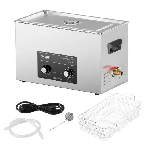 VEVOR 30L Ultraschallreiniger mit Heiztimer und Korb, professionelle digitale Schallkavitationsmaschine, 360 W Reinigungsmaschine für Laborwerkzeuge, Metallteile, Vergaser, Messing, Autoteile – Bild 8