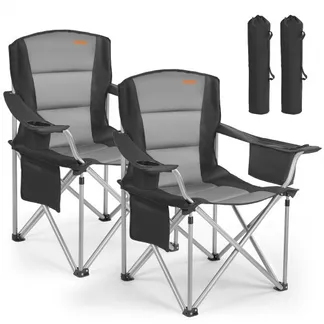 VEVOR 2 x Campingstühle (Übergroß) Faltstühle 204 kg Belastbar, Anglerstühle mit Gepolsterter Rückenlehne & Armlehnen, Klappstühel mit Getränkehalter & Seitentasche, für Outdoor-Aktivitäten Angeln VEVOR 2 x Campingstühle (Übergroß) Faltstühle 204 kg Belastbar, Anglerstühle mit Gepolsterter Rückenlehne & Armlehnen, Klappstühel mit Getränkehalter & Seitentasche, für Outdoor-Aktivitäten Angeln