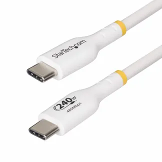 StarTech.com 1m USB-C-Ladekabel, Laden und Synchronisieren, 240W (5A) Power Delivery EPR, USB 2.0 Laptop-Ladekabel, USB-IF-zertifiziert, TPE-Mantel, Weiß – USB C Ladekabel StarTech.com 1m USB-C-Ladekabel, Laden und Synchronisieren, 240W (5A) Power Delivery EPR, USB 2.0 Laptop-Ladekabel, USB-IF-zertifiziert, TPE-Mantel, Weiß – USB C Ladekabel