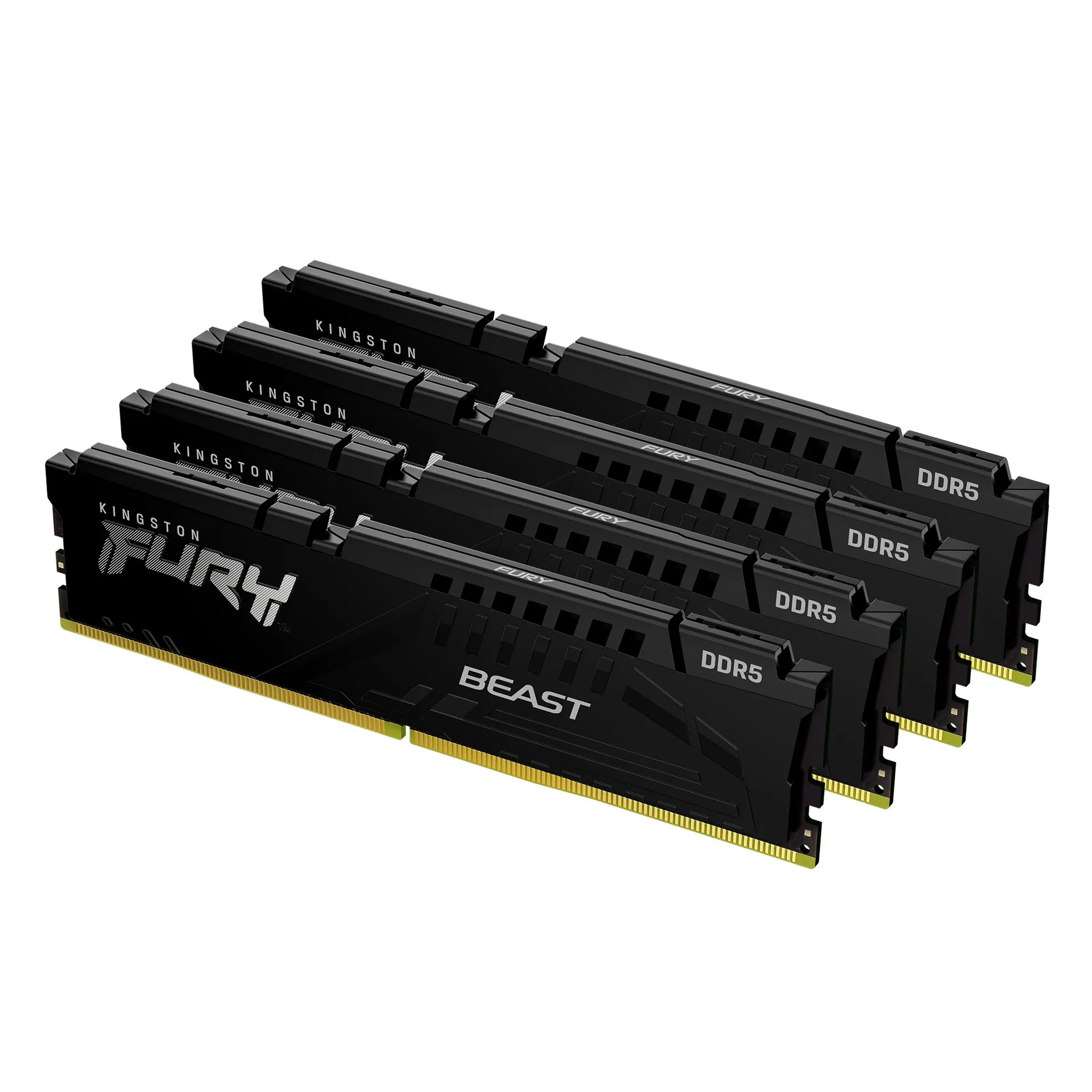 Kingston Technology FURY Beast 128 GB 5200 MT/s DDR5 CL40 DIMM (4er-Kit) Black XMP Kingston Technology FURY Beast 128 GB 5200 MT/s DDR5 CL40 DIMM (4er-Kit) Black XMP