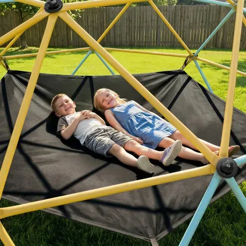 VEVOR Kletterkuppel 3,04 m geometrisches Klettergerüst mit Hängematte & Schaukel, für Kinder von 3 bis 10 Jahren, Klettergerüst 340 kg Tragfähigkeit, mit Klettergriff, Spielgerät für den Garten – Bild 7