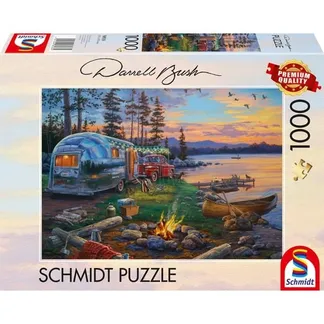 Darrell Bush: Campingidyll am See, Puzzle Darrell Bush: Campingidyll am See, Puzzle