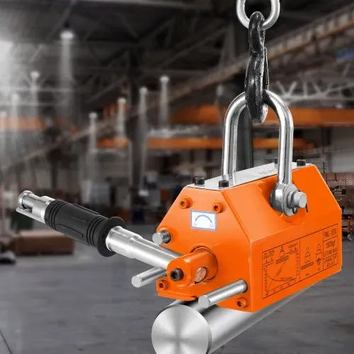 VEVOR Lasthebemagnet Kranmagnet (1500 kg Tragfähigkeit, 3750 kg Zugkraft, -40 bis 80 ℃), 16 Stk. Magnete Handgesteuertes Gabelanheben Magnetlifter Magnetheber Gelb Neodymium Lifting Magnet Werkzeug – Bild 7