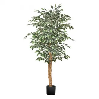 VEVOR Künstlicher Ficusbaum, 1524 mm, mit schwarzem Topf, Kunst-Ficuspflanze mit natürlichem Holzstamm & realistischen grünen Blättern, Seidenbaum für Innenbereich, für Zuhause, Büro, Wohnzimmer VEVOR Künstlicher Ficusbaum, 1524 mm, mit schwarzem Topf, Kunst-Ficuspflanze mit natürlichem Holzstamm & realistischen grünen Blättern, Seidenbaum für Innenbereich, für Zuhause, Büro, Wohnzimmer
