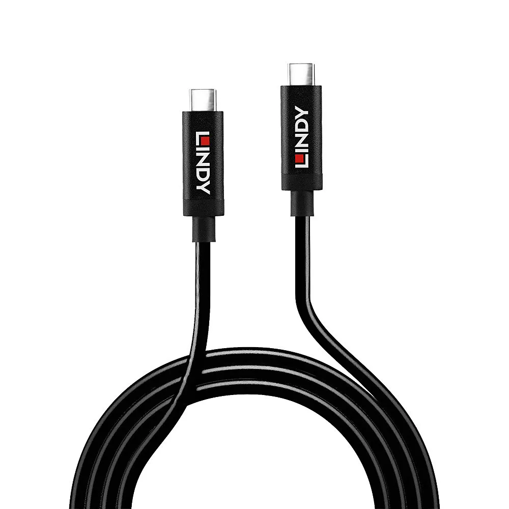 Lindy 43308 USB Kabel USB 3.2 Gen 2 (3.1 Gen 2) 5 m USB C 10 Gbit/s 60 W Schwarz – Bild 2
