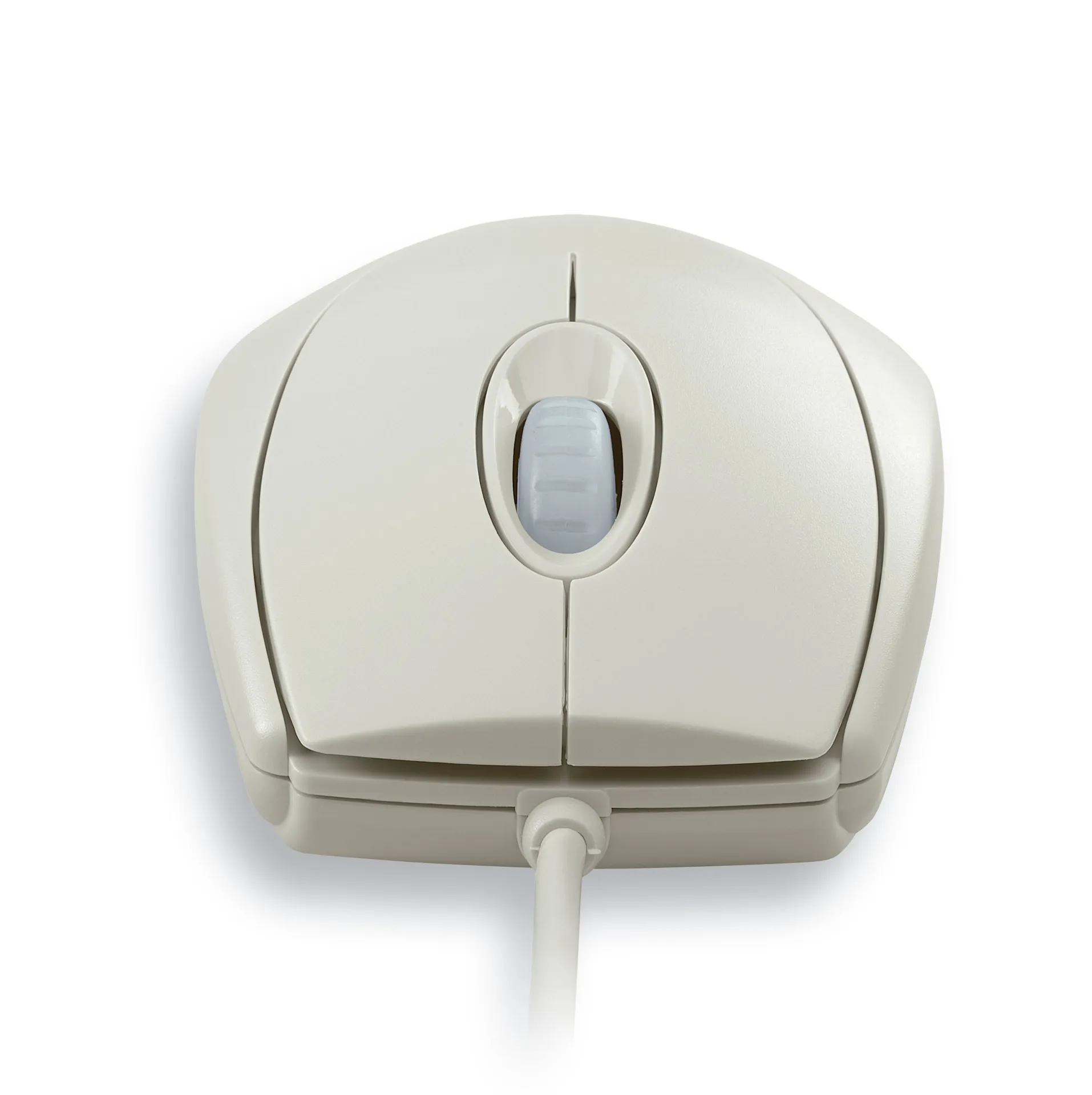 CHERRY WHEELMOUSE OPTICAL Kabelgebundene Maus, Hell Grau, PS2/USB – Bild 3