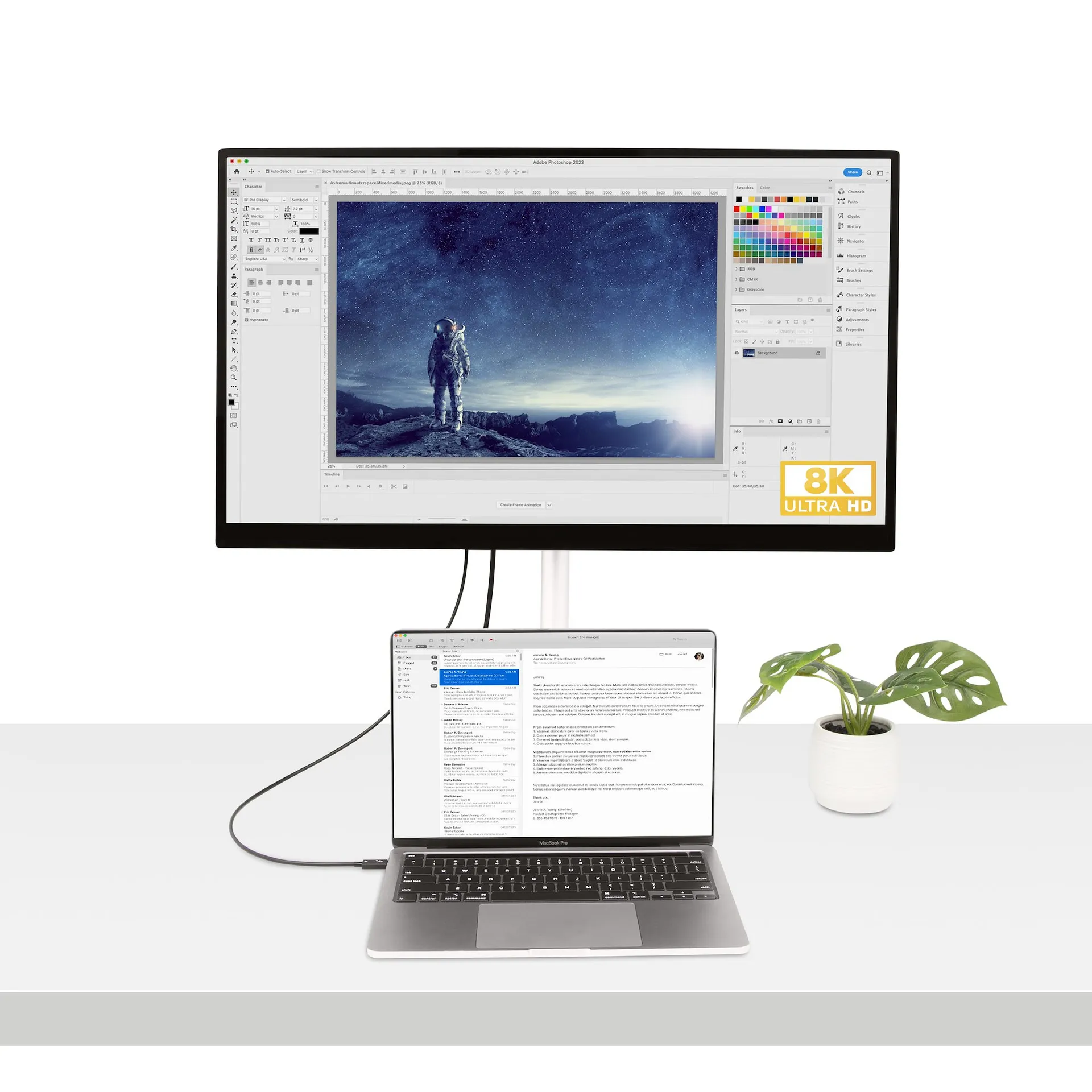 StarTech.com 1 m Thunderbolt 4 Kabel - 40Gbit/s - 100W PD - 4K/8K Video - Intel-zertifiziert - Kompatibel mit USB4/Thunderbolt 3/USB 3.2/USB C/DisplayPort - TB4/TB3/USB4/USB C Monitorkabel - USB C Kabel – Bild 5