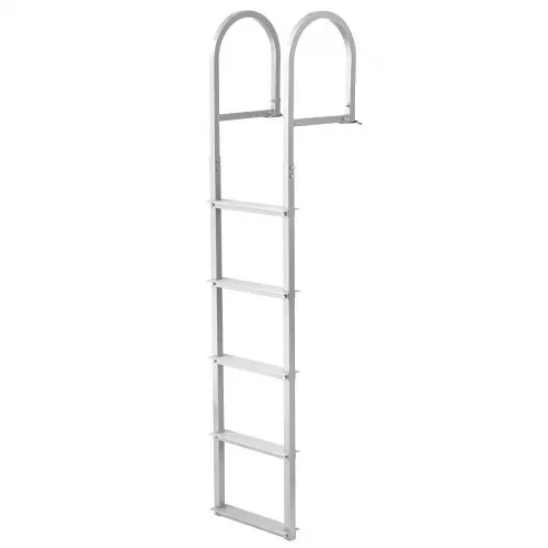 VEVOR Dockleiter, 5 abnehmbare Stufen, Tragkraft 227 kg. Aluminium-Ponton-Bootsleiter mit 8 cm breiten Stufen und rutschfesten Designstufen zum Einsteigen in Boote/Seen/Pools/Ozeane – Bild 10