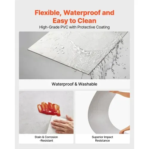 VEVOR 10 Stk. Deckenpaneele Deckenplatten PVC-Schaumplatte 605x1210mm Weiß, Marmormuster, Stoßfest, Brandschutz, Zuschneidbar, Für Abgehängte Decke Geeignet, Moderne Innendekoration für Wohnraum Büro – Bild 2