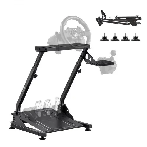 VEVOR Lenkradständer verstellbarer & faltbarer Simulatorständer für Logitech G29 G27 G920 G923, Thrustmaster T300RS T300GT T248 TS-PC TSXW Gaming Cockpit, Pedalsimulator nicht enthalten – Bild 8