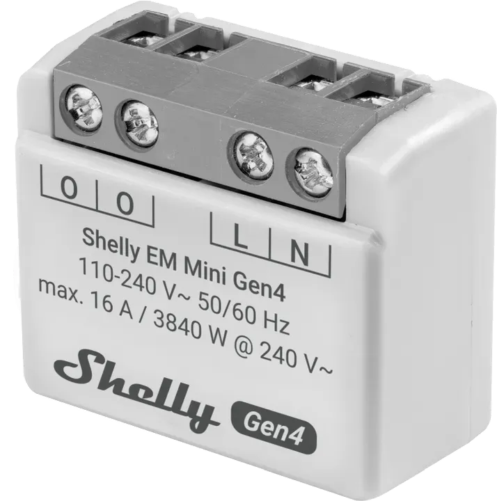 Shelly · Unterputz · "EM Mini Gen4" · Relais · max 8A · 1 Kanal · WLAN · Matter · Zigbee · Bluetooth – Bild 3