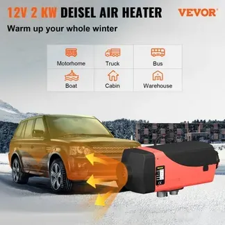 VEVOR Standheizung Diesel 2KW, 12V Diesel Lufterhitzer, 10 L Diesel Luftheizung, -40 ℃ – + 20 ℃ Luft Diesel Heizung mit LCD Bildschirm LCD Schalter Schalldämpfer, Air Heater Heizung Aluminium Heizung VEVOR Standheizung Diesel 2KW, 12V Diesel Lufterhitzer, 10 L Diesel Luftheizung, -40 ℃ – + 20 ℃ Luft Diesel Heizung mit LCD Bildschirm LCD Schalter Schalldämpfer, Air Heater Heizung Aluminium Heizung