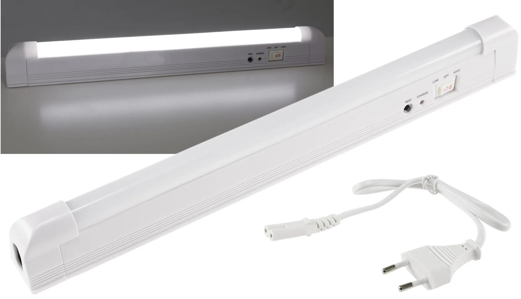 LED Notleuchte „CTNL-30 SMD-UB“ Lithium Akku 3,7V/1200mAh, 2W, 30x2x3cm LED Notleuchte „CTNL-30 SMD-UB“ Lithium Akku 3,7V/1200mAh, 2W, 30x2x3cm