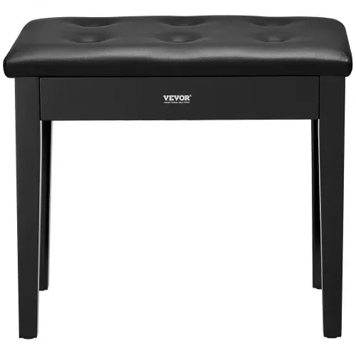 VEVOR Klavierhocker 560 x 350 x 485 mm, Klavierbank, Keyboard-Klavierstuhl mit gepolstertem Kissen, Ablagefach für Notenbücher, Pianobank, Hockersitz, für Schminktisch, Wohnzimmer, Schlafzimmer – Bild 9