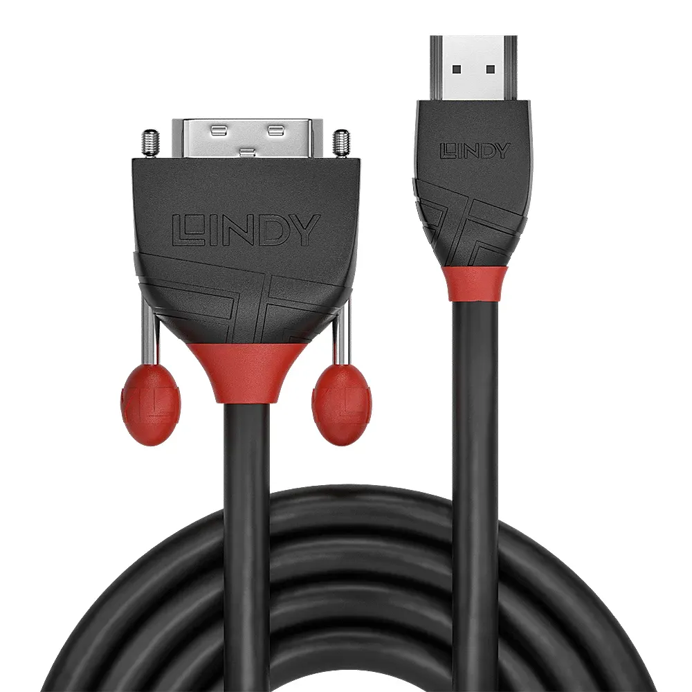 Lindy 36272 Videokabel-Adapter 2 m HDMI Typ A (Standard) DVI-D Schwarz – Bild 2