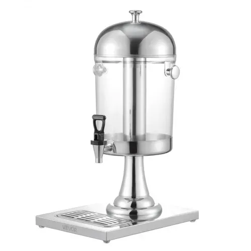 VEVOR Getränkespender (1 x 8 L) für Partys Saftspender (aus Edelstahl + Polycarbonat) mit tropfsicherem Zapfhahn & Sockel Wasserspender für Restaurants Partys, Limonade Eistee Spender – Bild 9