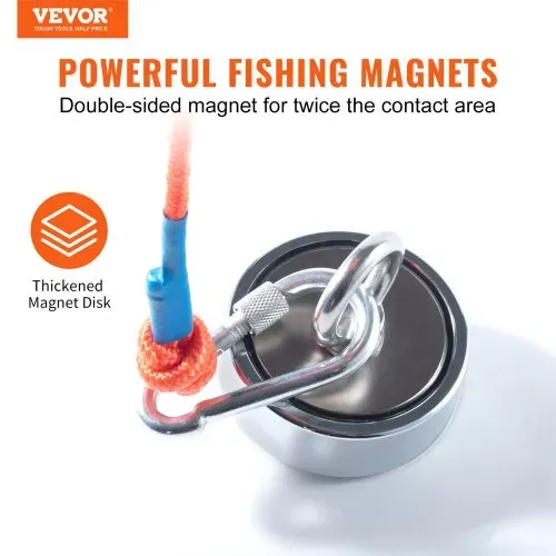 VEVOR Bergemagnet Set Seil Magnetangel Topfmagnet Doppelseitig 272x2kg Neodym VEVOR Bergemagnet Set Seil Magnetangel Topfmagnet Doppelseitig 272x2kg Neodym