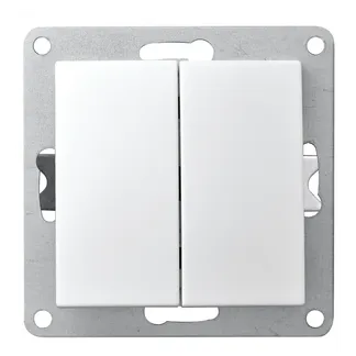 Wechselschalter McPower “Cup“ 2-fach, 250V~/10A, UP, weiß Wechselschalter McPower “Cup“ 2-fach, 250V~/10A, UP, weiß