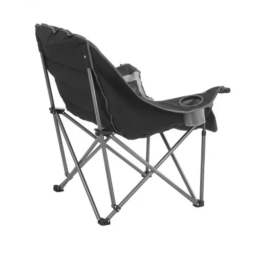 VEVOR Campingstuhl (Übergroß) Faltstuhl 204 kg Belastbar, Anglerstuhl mit zwei Getränke- und Weinglashaltern, Klappstuhl für Outdoor-Aktivitäten Angeln Grillen, Schwarz & Grau, 1 Stk. – Bild 8