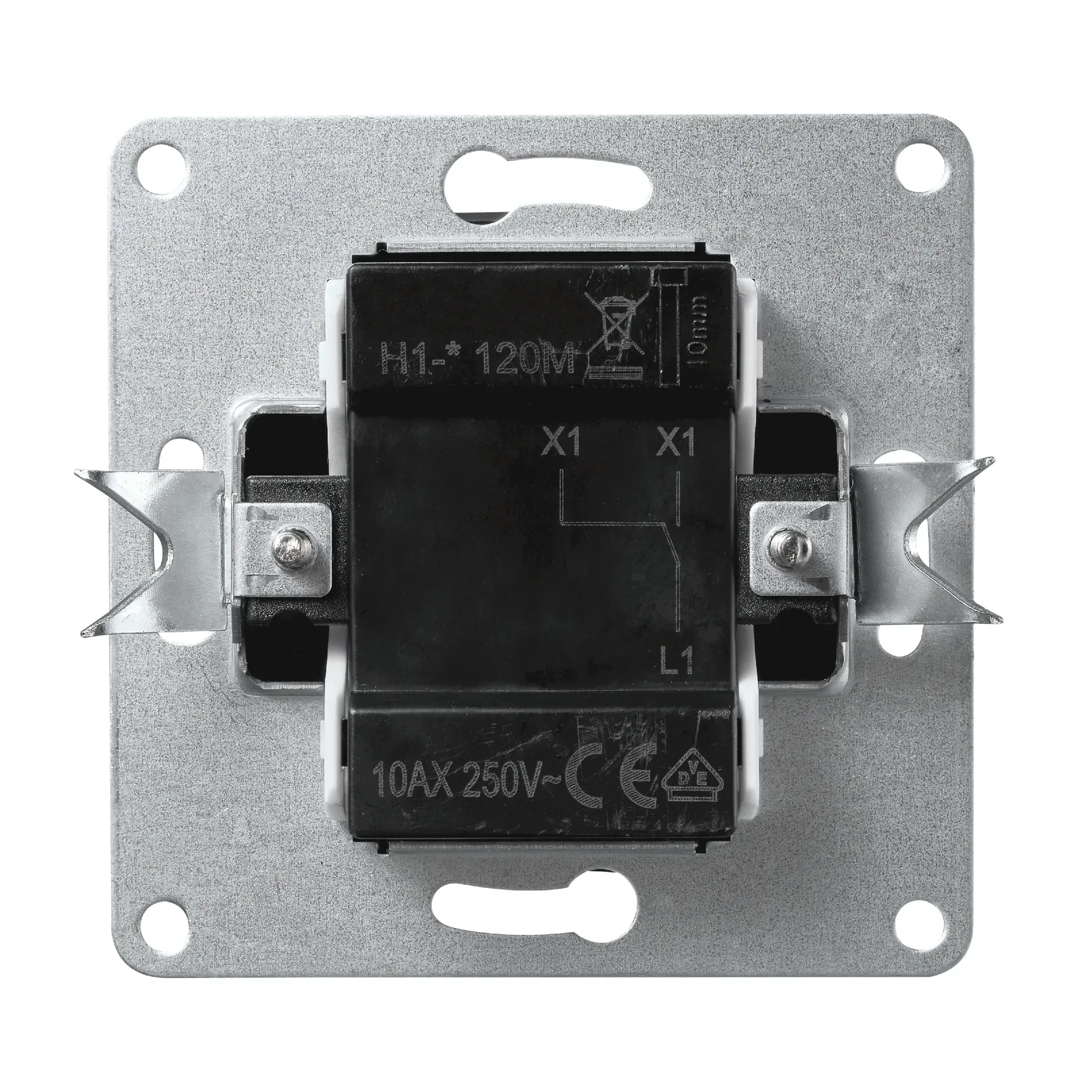Wechselschalter McPower ''Flair'', 250V~/10A, UP, matt schwarz – Bild 2